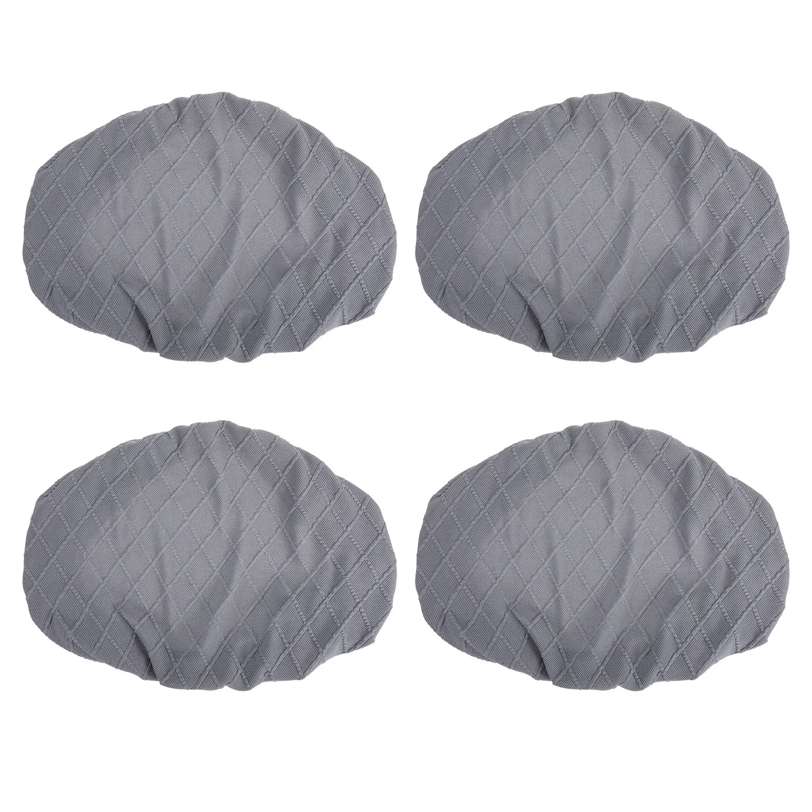 4Pcs Rectangle Stool Covers Elastic Stretch Chair Seat Protectors Vanity Kitchen Dining Room Covers Removable Washable