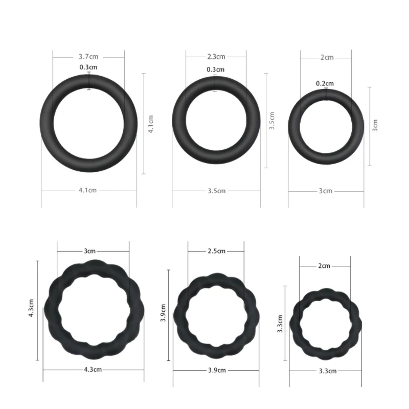 남성용 사정 지연 페니스 링, 재사용 가능한 작은 페니스 콕 링, 음핵 자극, 남성 자위, 섹스 토이, 3 개