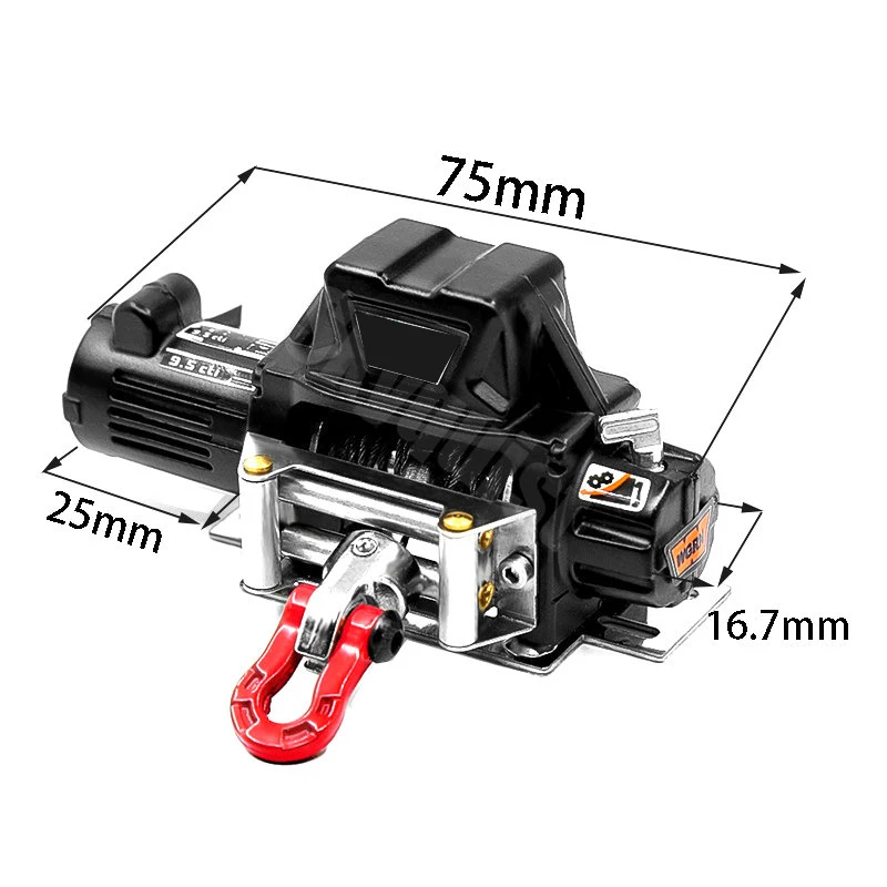 NEW Metal Automatic Winch Wireless Remote Controller System for 1:10 RC Crawler Car Axial SCX10 90046 Traxxas TRX4 Redcat