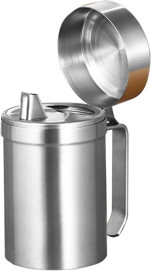 

Stainless Steel Olive Oil Dispenser Bottle, Leak-Proof Cooking Oil Can, Drip Free Kitchen Dispenser Pot, Syrup Jar keeper