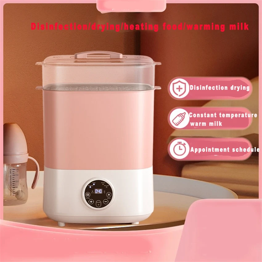 Bottle Sterilizer & Warmer & Dryer Heater Steam Bottle Sanitizer Steam Disinfection Intelligent Multi Functional Milk Warmer