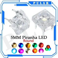 100Pcs 5mm F5 Piranha LED White Red Green Amber Clear 5mm LED Diode Light-Emitting-Diodes 4-pins Piranha LED Diodos Brightness