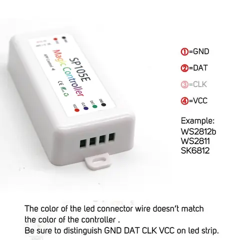 WS2812B WS2811 SK6812 LED-pixelremsa med ljusstyrning Bluetooth SP105E SP110E WIFI SP108E SP501E Musik SP107E SP601E DC5V-24V 8 best sales ws2811-styrenhet - №2