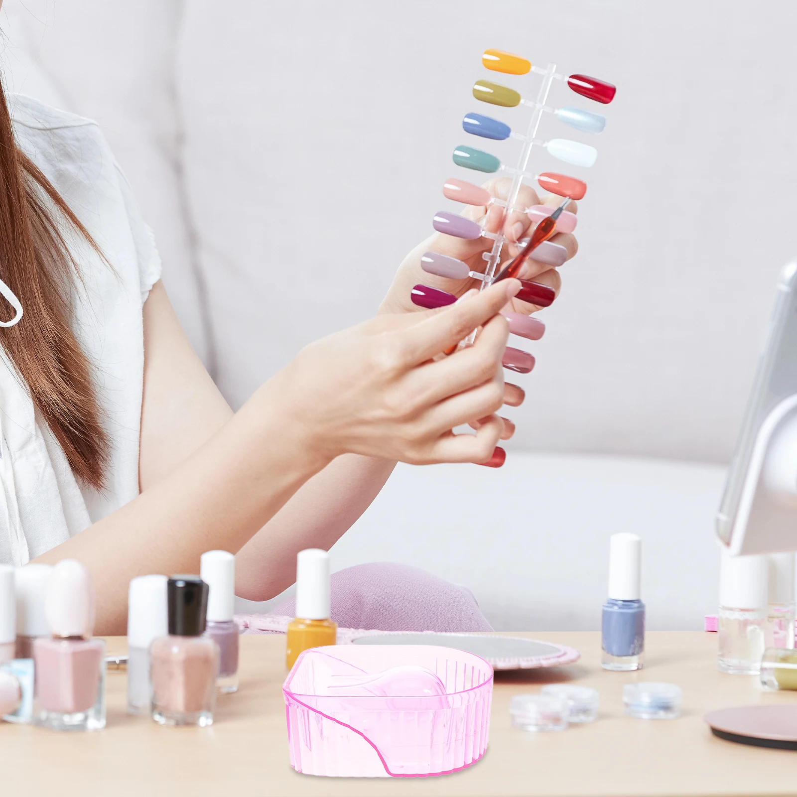 

Handbasin Soaking Bowl for Nail Cleaning Tool Pink Lionsion Hands Dead Skin Softener Bowls Nail Art Soak Make Up