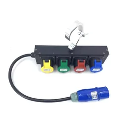 Stage Light Truss Junction Box Power Distribution Box 6-Way 10A Straight Box Mobile Power Box Silicon Box