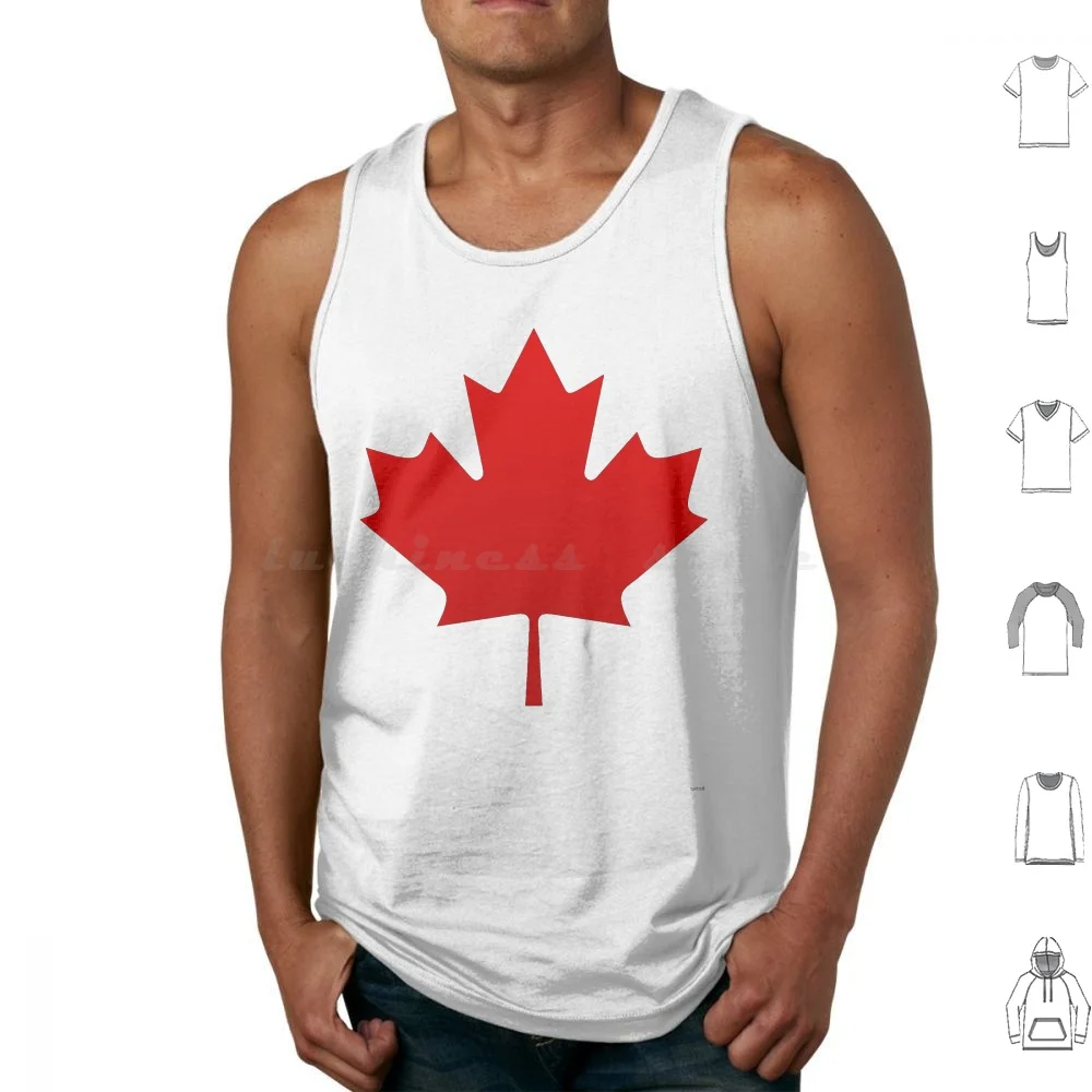 Débardeurs imprimés en coton Canada Is Happening, drapeau canadien, feuille d'érable, hockey canadien, pèlerin