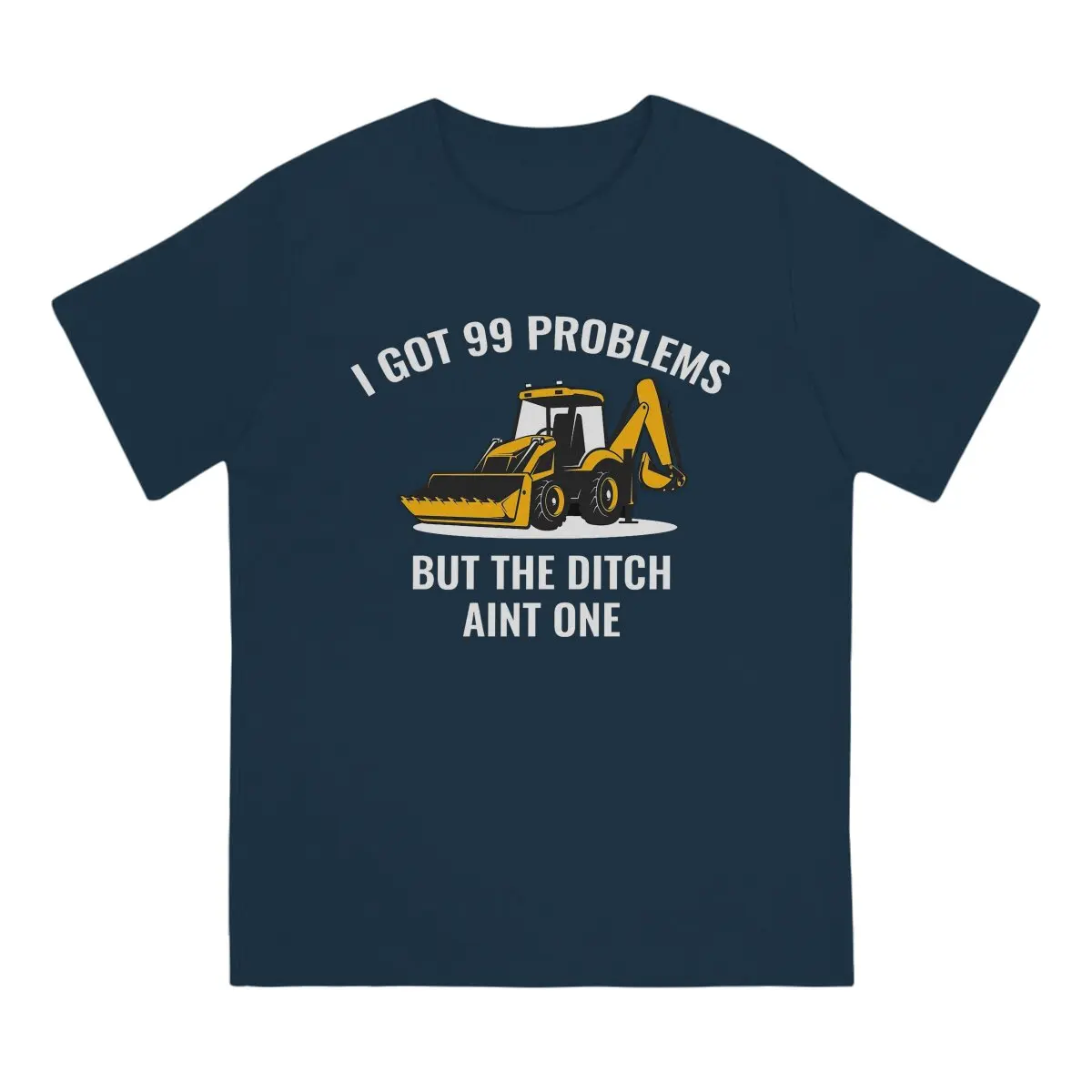Tops 100% Cotton Leisure Sports xcavator Backhoe Heavy Equipment Operator Men's and women's T-shirts Top image 2