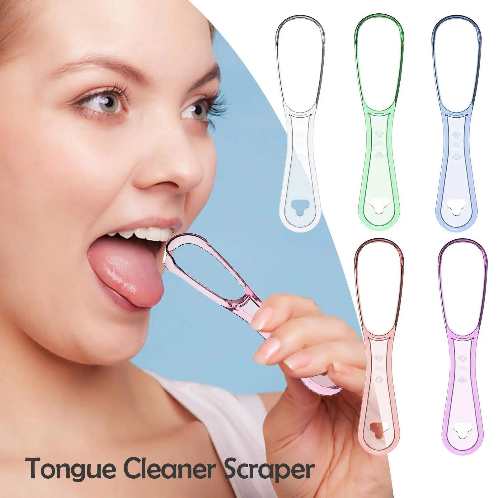 1pcs Tongue Cleaner Tongue Cleaning Scraper Reusable Cleaning Tool Multicolor Scraper Hygiene Oral Tongue Care Brush Oral D2Q0