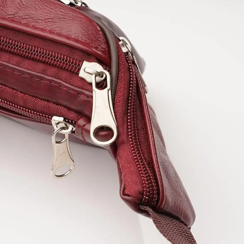 Herren-Gürteltasche aus PU-Leder, Hüfttasche, Kunstleder-Bauchtasche, modische, luxuriöse kleine Umhängetasche für Männer – Detail 32