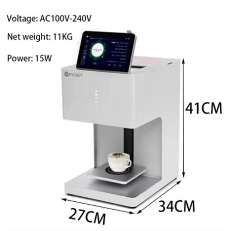 Evebot-impresora 3D automática para hacer café, máquina de impresión de grado alimenticio para pasteles, galletas, capuchinos