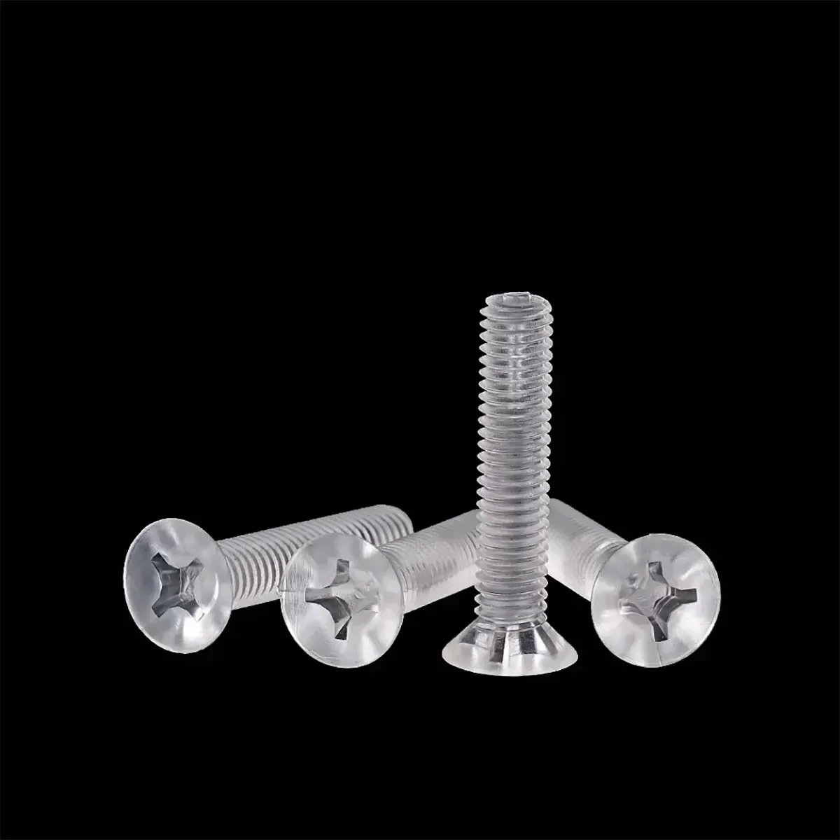 PC Transparent Cross Groove Countersunk Head Screw Acrylic Insulated Plastic Flat Head Bolt M2M2.5M3M4M5M6M8