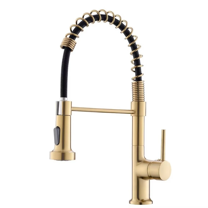 Modern Ruskin Kitchen Faucet, Single Handle Pull-Down Sprayer, Counter Mount, 1-Hole Sink Faucet with Ceramic Spool