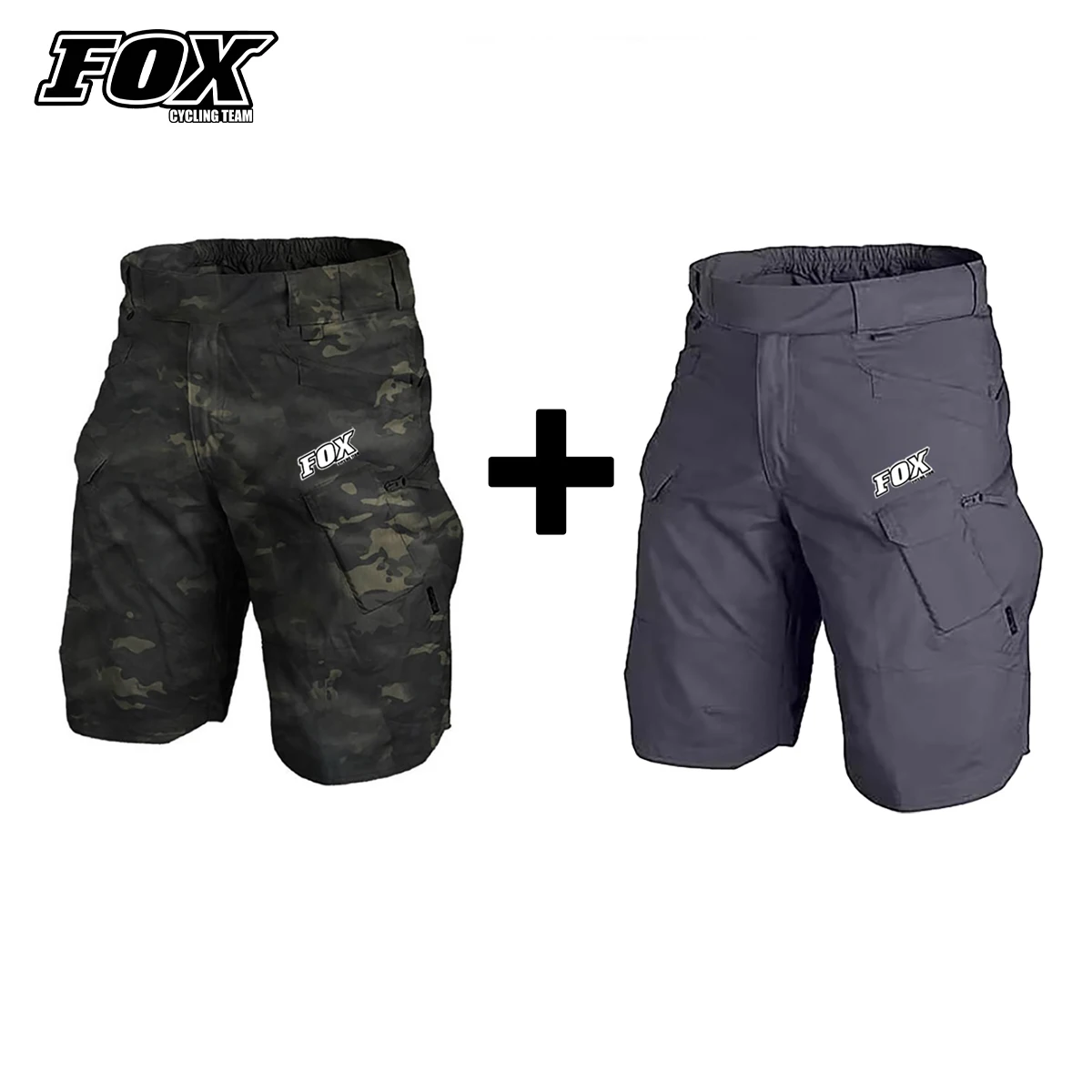 FOX CYCLING TEAM Road Bike Motorcycle  Men Riding Shorts Summer Cycling Pants Waterproof Male Multi-pocket Cargo Cargo Pants