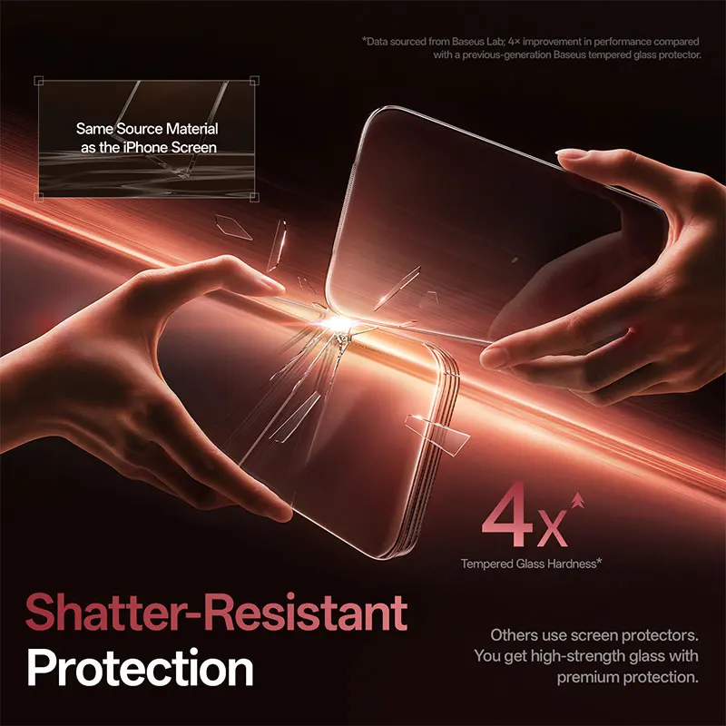 Szkło hartowane Baseus Corning do iPhone 18 17 Pro Max, folia ochronna na ekran, zabezpieczająca przed podglądaniem, odporna na uderzenia, łatwa w montażu. — zdjęcie produktu 3