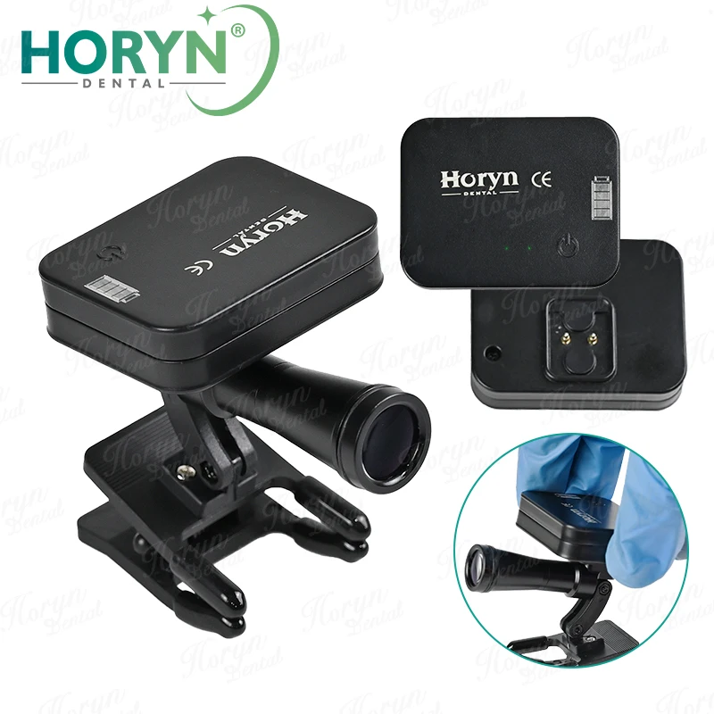 Wireless 5W Headlight Headlamp Portable with Optical Filter for Dental Loupes Lab Medical Magnifier Magnification Binocular