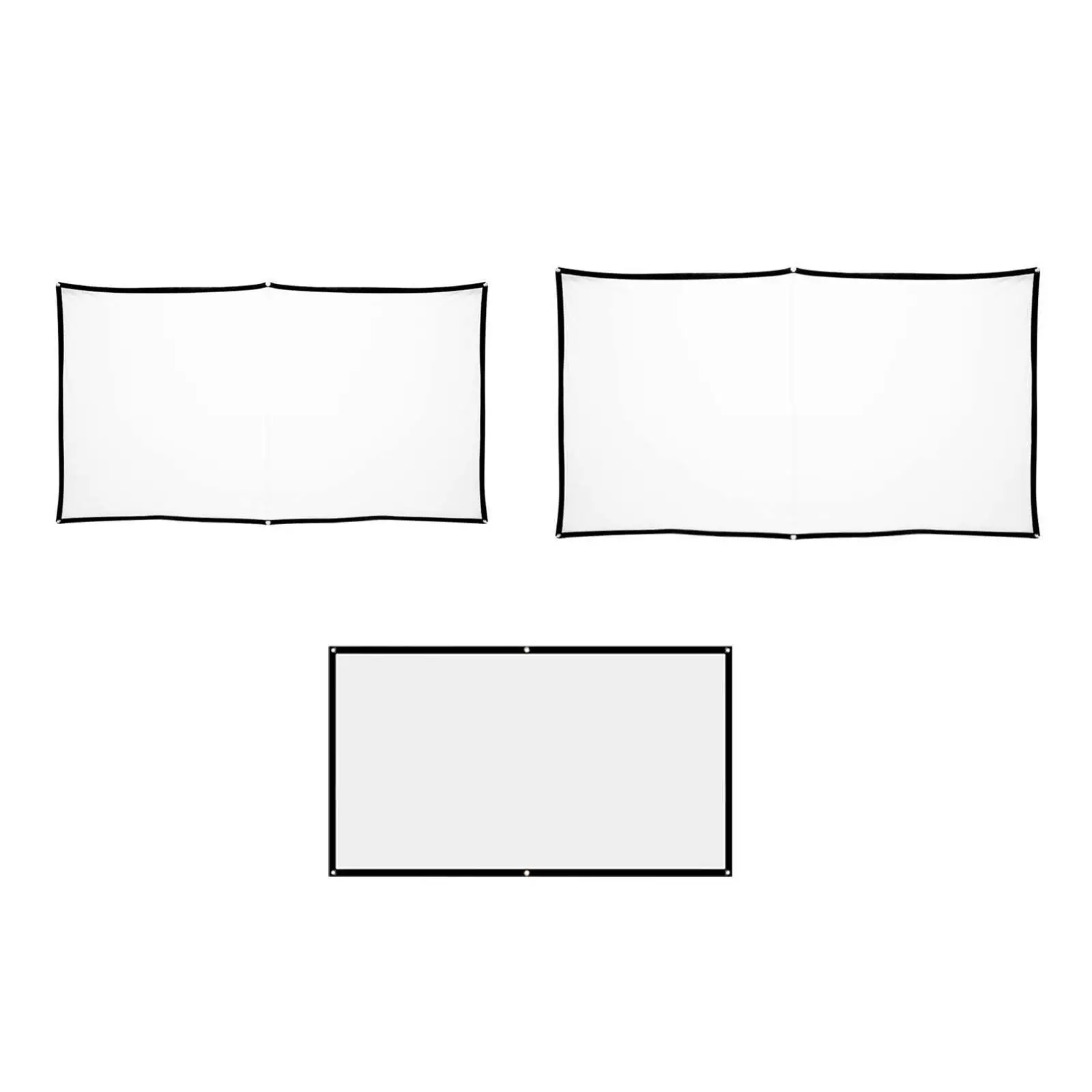 Movie Projector Screen Soft Easy Transportation Projection Screen for Indoor Outdoor KTV Home Cinema Classroom Training Studio