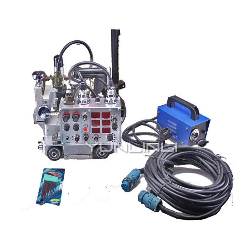 Carrinho de soldagem automático de balanço HK-5W 220V roda de borracha equipamento de máquina de solda de filé de tração de quatro rodas