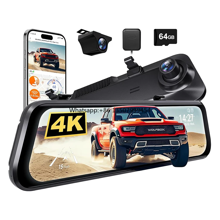 

G850Pro Dealer 4k Front and Rear Black Box Dual Lens Car Mirror Dash Cam Video Camera