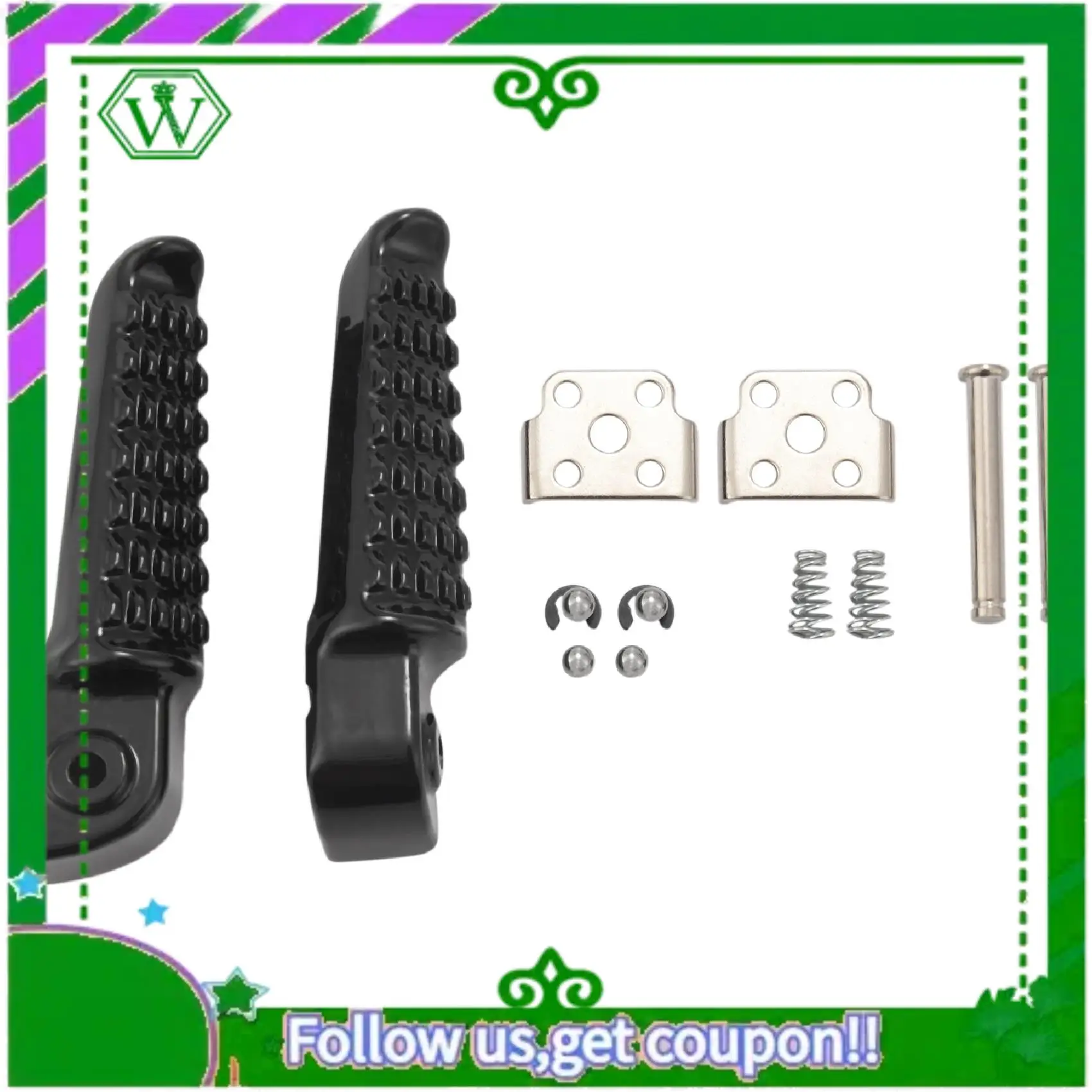 

AC34-For Kawasaki Ninja 250 Z750 Z800 Z1000 SX ER6F ER6N ZX-6R 636 ZX-9R ZX-10R Motorcycle Back Pedal Foot Nail