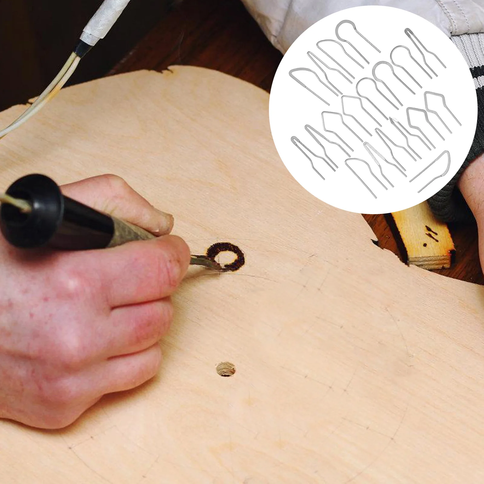 

19Pcs Pyrography Pen Tips High Wood Burning Set Quick Heating Wire Nibs for Artists Hobbyists Detailed Craft