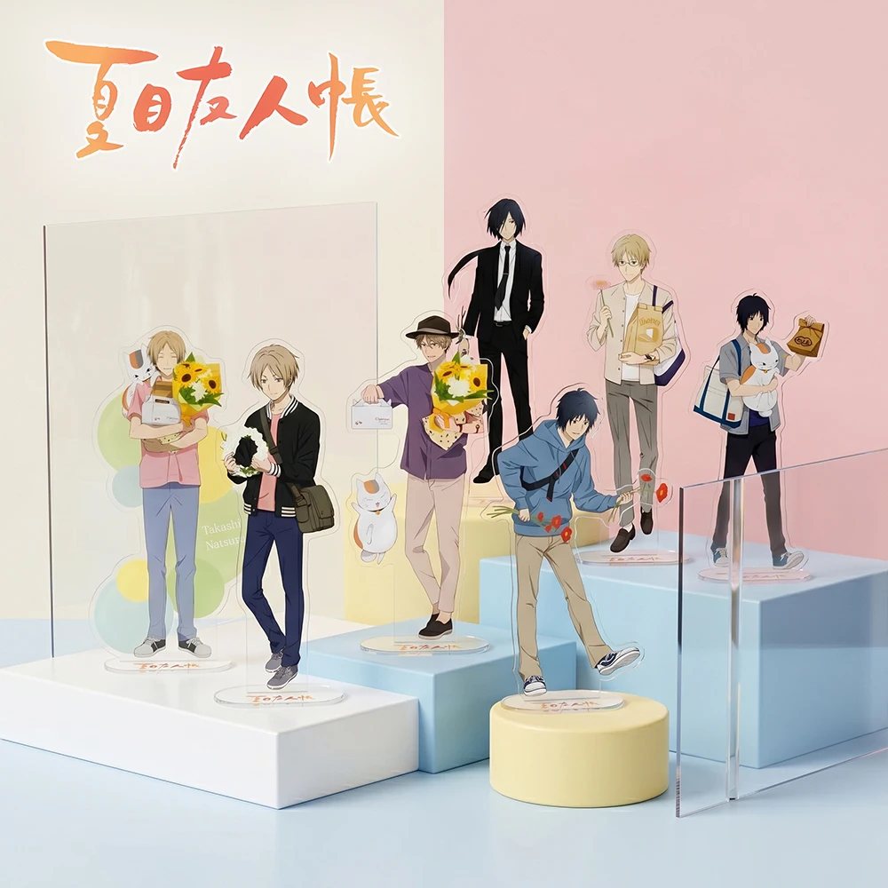 Natsume Book Of Friends Acrylic Stand Keychain 2026 New Takashi Nyanko Sensei Sunflower Bouquet Gift