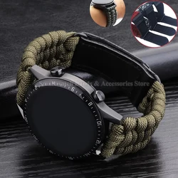 Outdoor Sport Braided Band for Samsung Watch3/4 40/44mm Classic 46/42mm Nylon Strap for Huawei Watch GT4/3 46mm Bracelet 20/22mm
