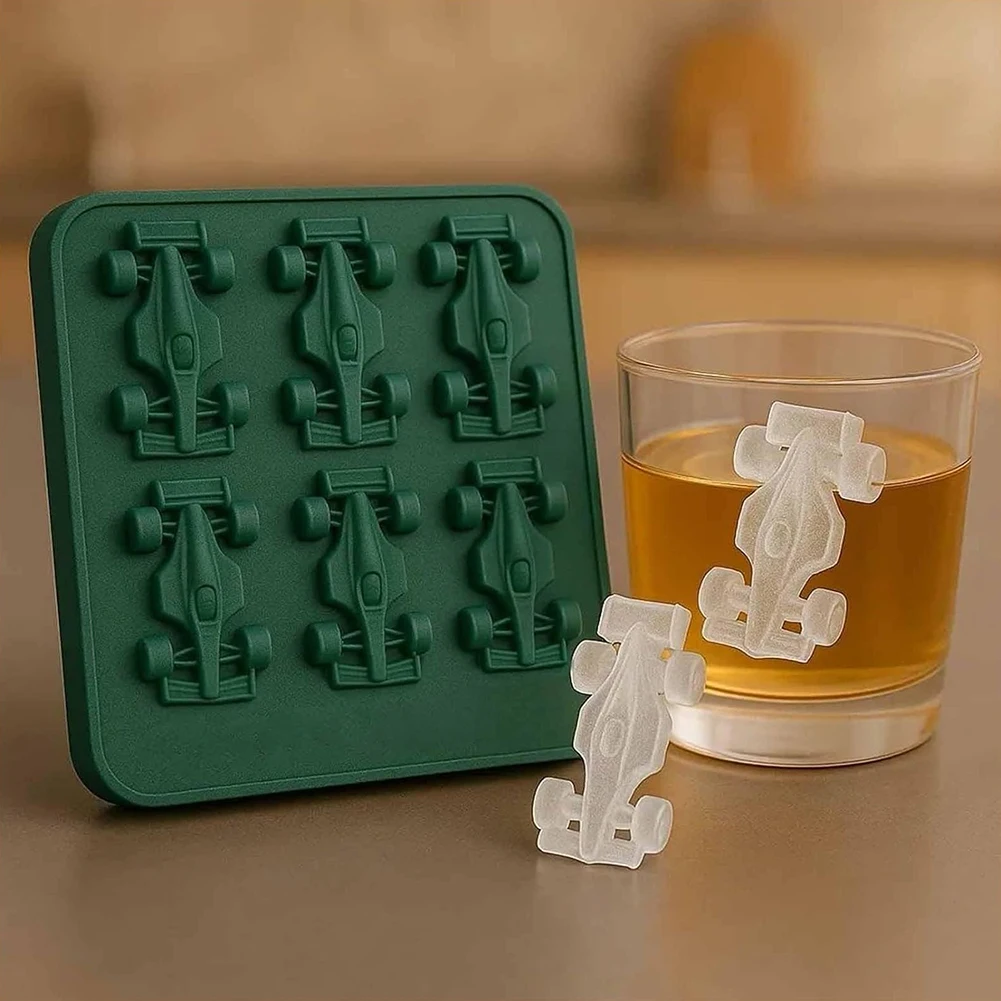 

Formula Racing Car 3D Ice Mold Reusable Shark Bulldog Race Car Shape Ice Tray Ice Cube Tray Baking Mold Beer Bar Iceball Maker