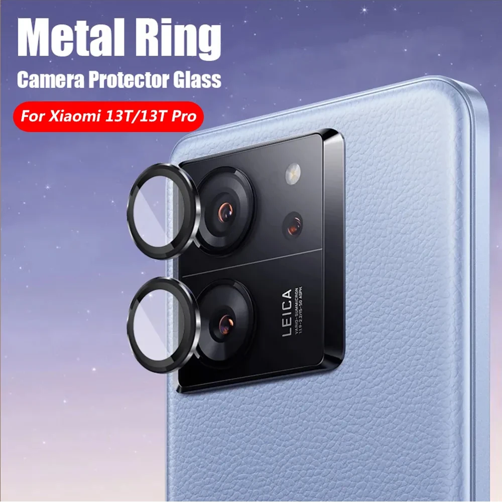 For Xiaomi 13T Pro Aluminium Alloy Camera Protector Case Ring Xiomi 13TPro Mi 13 T Xiaomi13T Back Cover Lens Tempered Glass Film