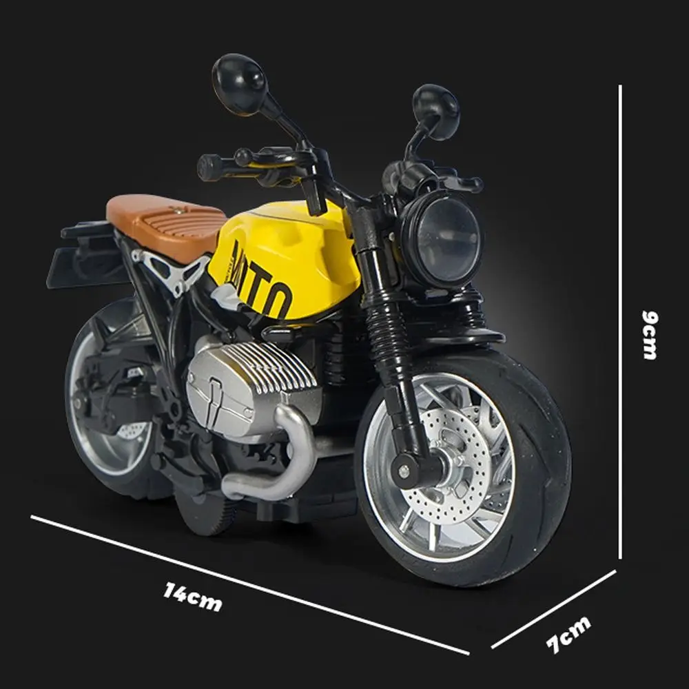 Juguete para niños, modelo de motocicleta con sonido y luz, vehículo de aleación de Metal, motocicleta de juguete 1:12, motocicleta fundida extraíble para niños