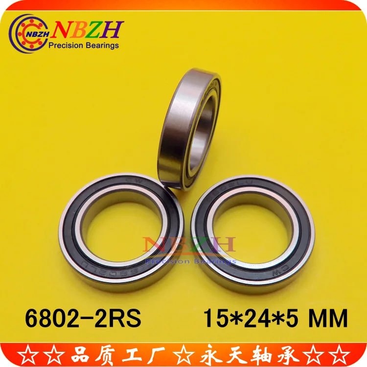 Bearing steel or stainless steel ribbon banner bearing S6802ZZ 6802ZZ 6802-2RS 15*24*5