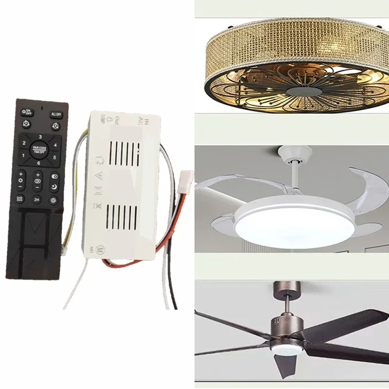 

Ceiling Fan Accessories Ceiling Fan Remote Home Improvement 6 Speed Settings Battery Monitoring Convenient Reset