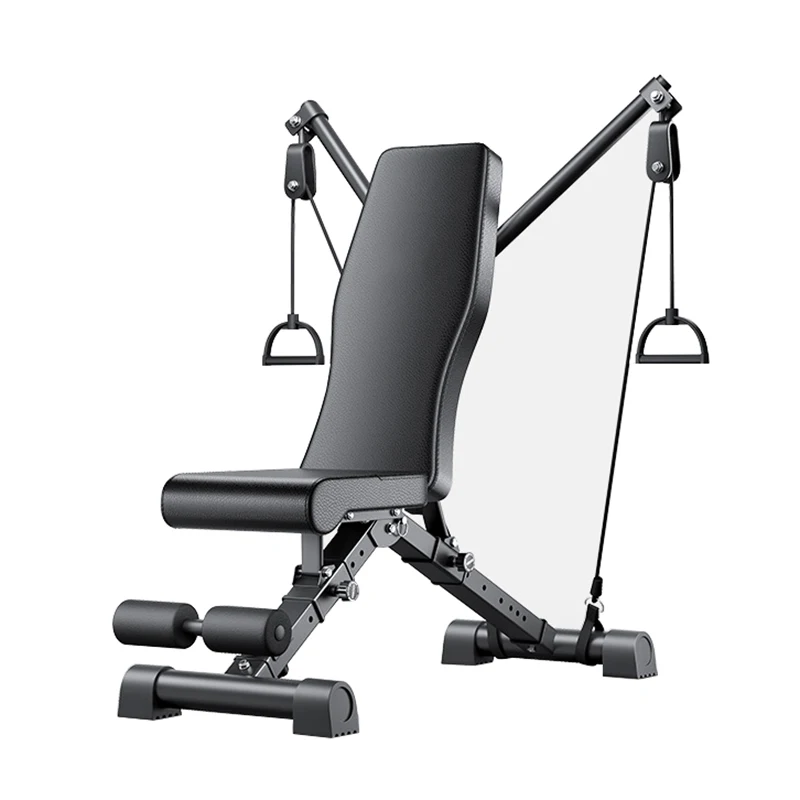 13-in-1 Adjustable Weight Bench with Resistance Bands, Foldable Dumbbell Bench for Home Gym Strength Training