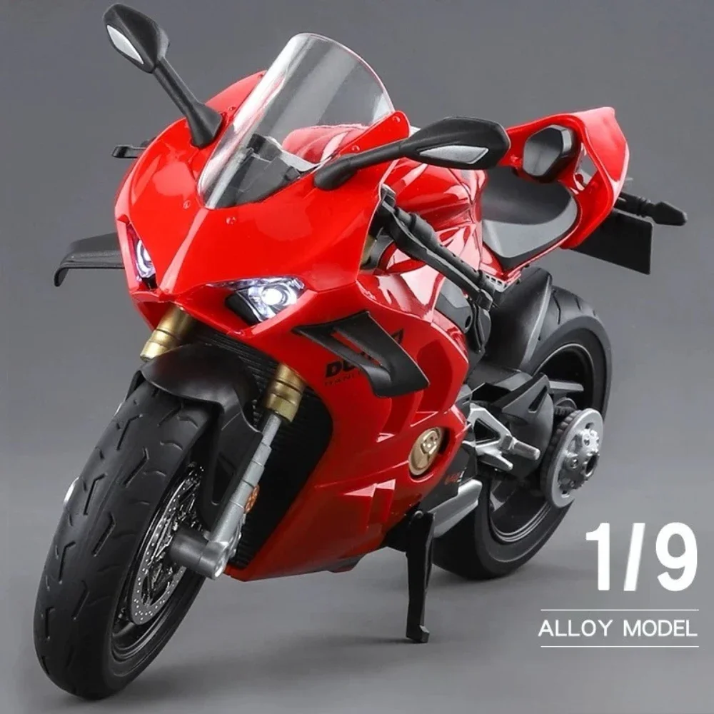 

Масштаб 1:9 V4S 1179, модель мотоцикла, игрушечный автомобиль, корпус из сплава, звуковой свет, подвеска заднего колеса, модели транспортных средств, коллекция подарков для мальчиков