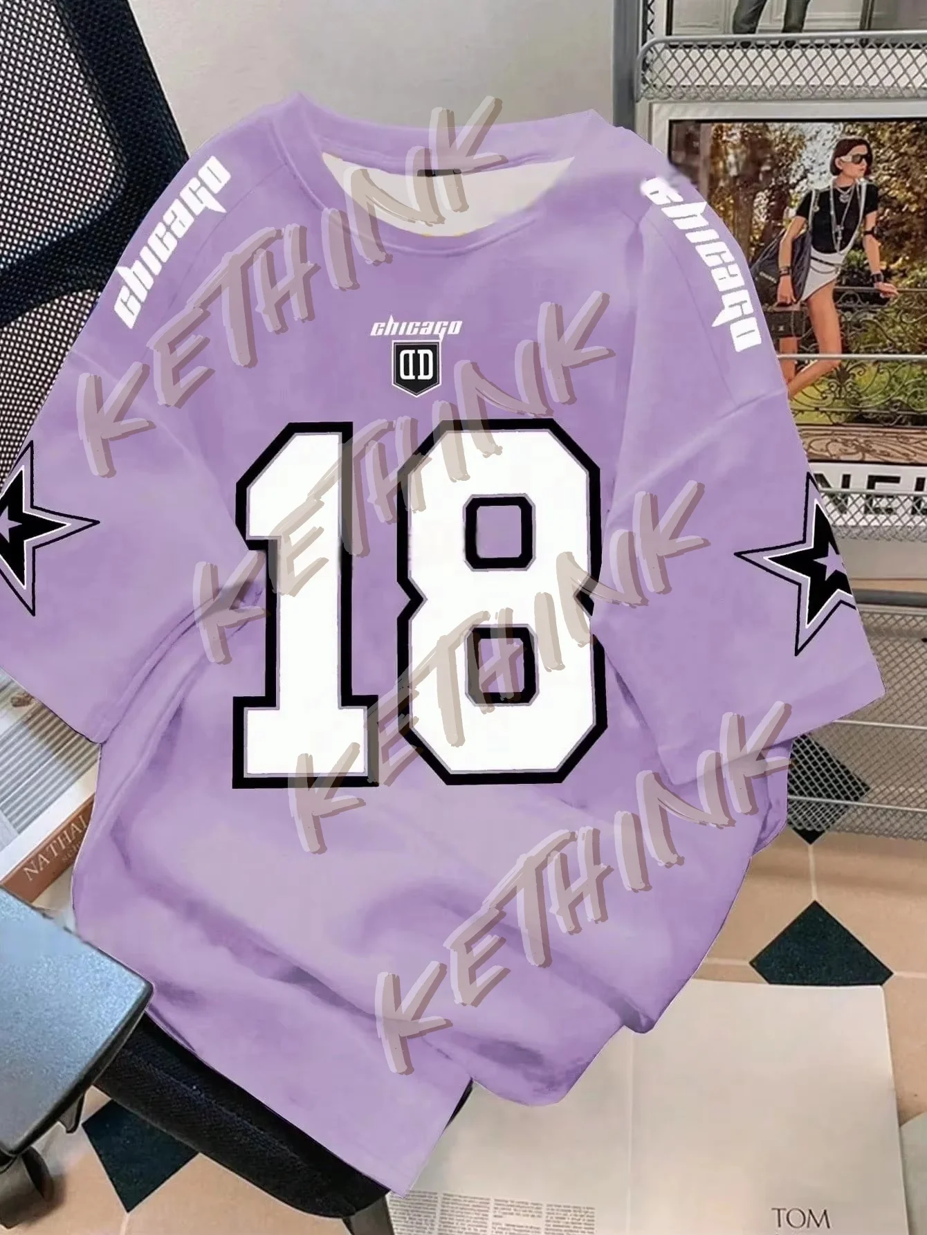 

Mens 3D Number 18 Printed Short Sleeve T Shirt Man V Neck Sportwear Brooklyn Racing Football Tee Vintage Casual Tops Men Clothes