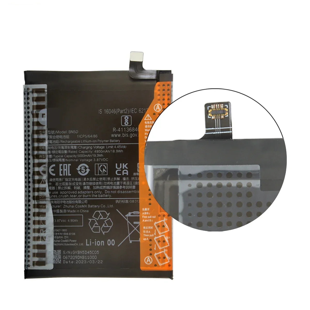 100% bateria BN5D 5000mAh do Xiaomi Redmi Note 11 S 11 S 4G / M4 PRO 4G baterie zamienne do telefonu + narzędzia