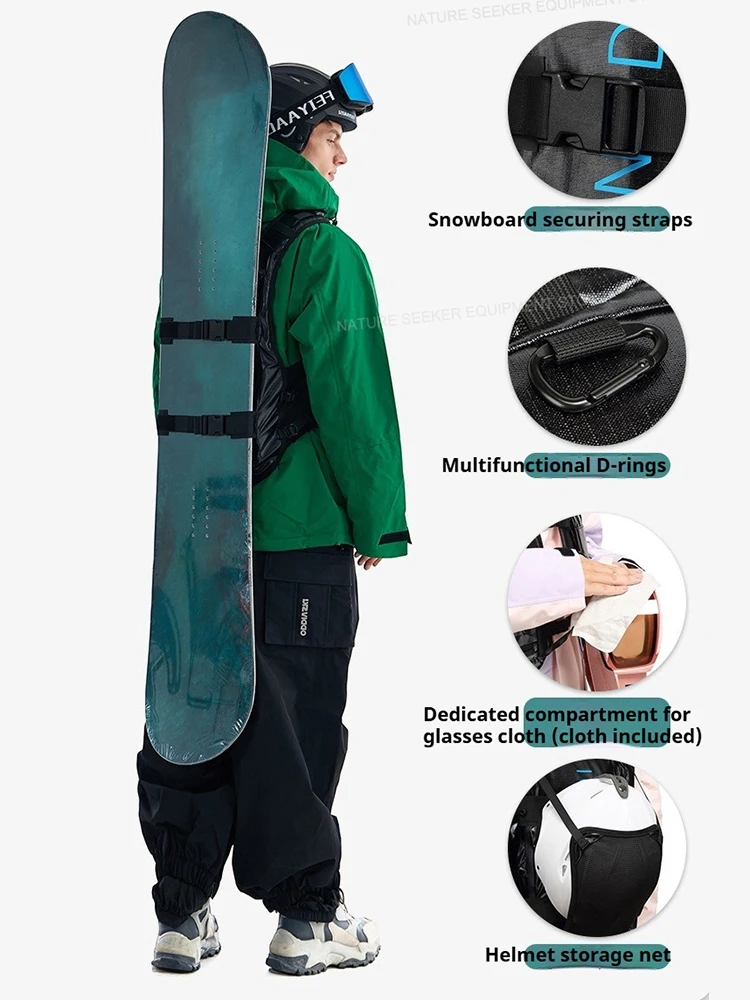 SANXDI Snowboard Vest Backpack Skiing Bags – Tactical Multi-Functional Ski Pack