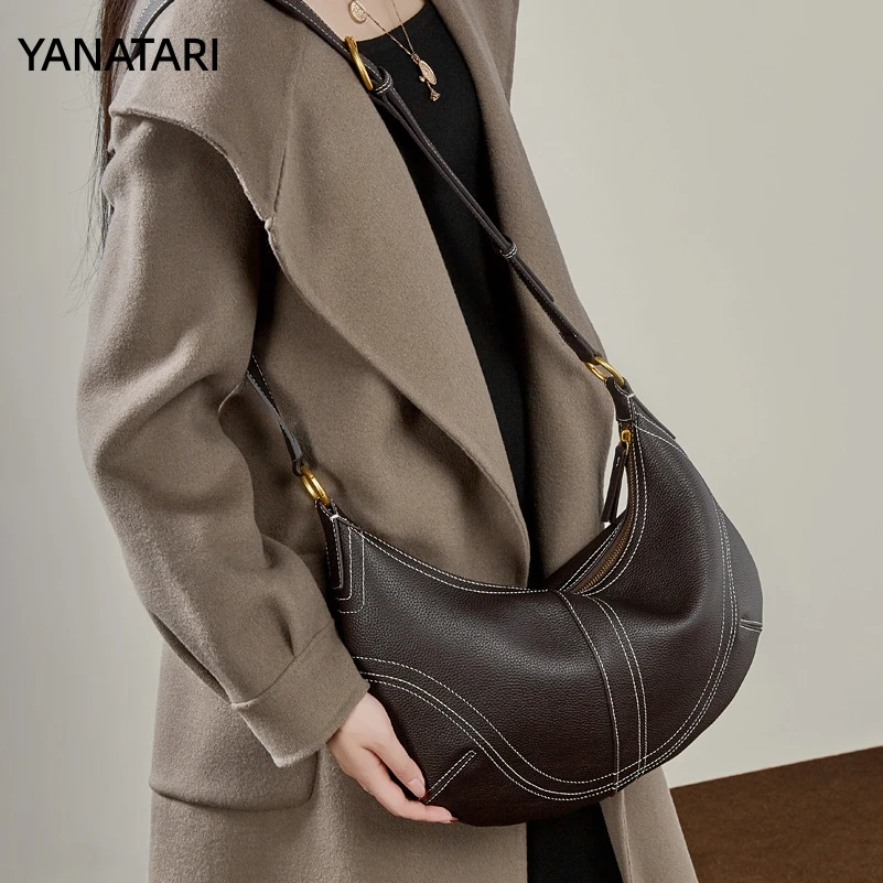 

YANATARI натуральная кожа мягкая кожа минималистичная сумка через плечо женская женская роскошная модная сумка через плечо сумка для пельменей