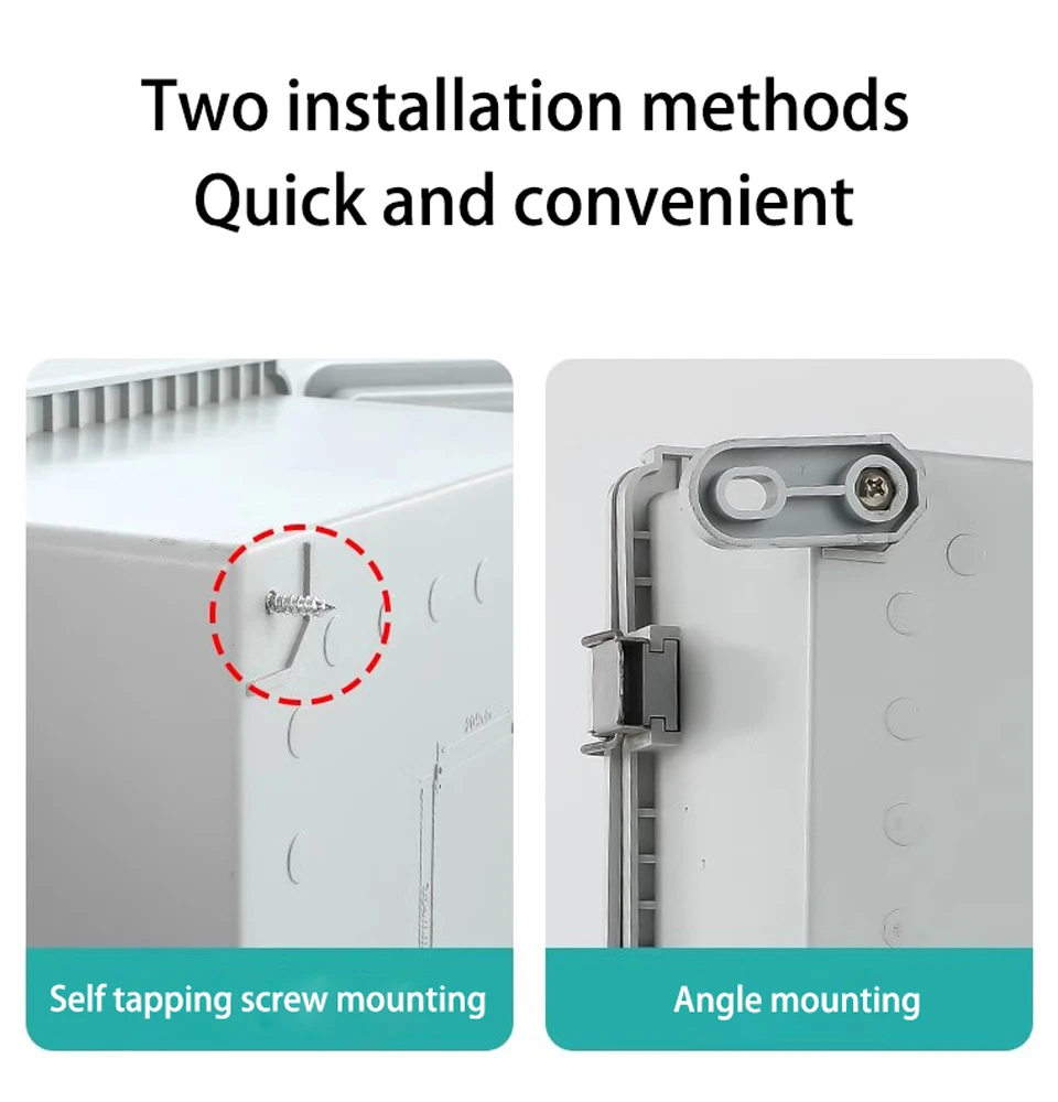 IP67 Wasserdichtes graues/transparentes Abdeckgehäuse, Anschlussdose, ABS-Kunststoff, für den Außenbereich, elektronisches Instrumentenscharniergehäuse – Detail 2