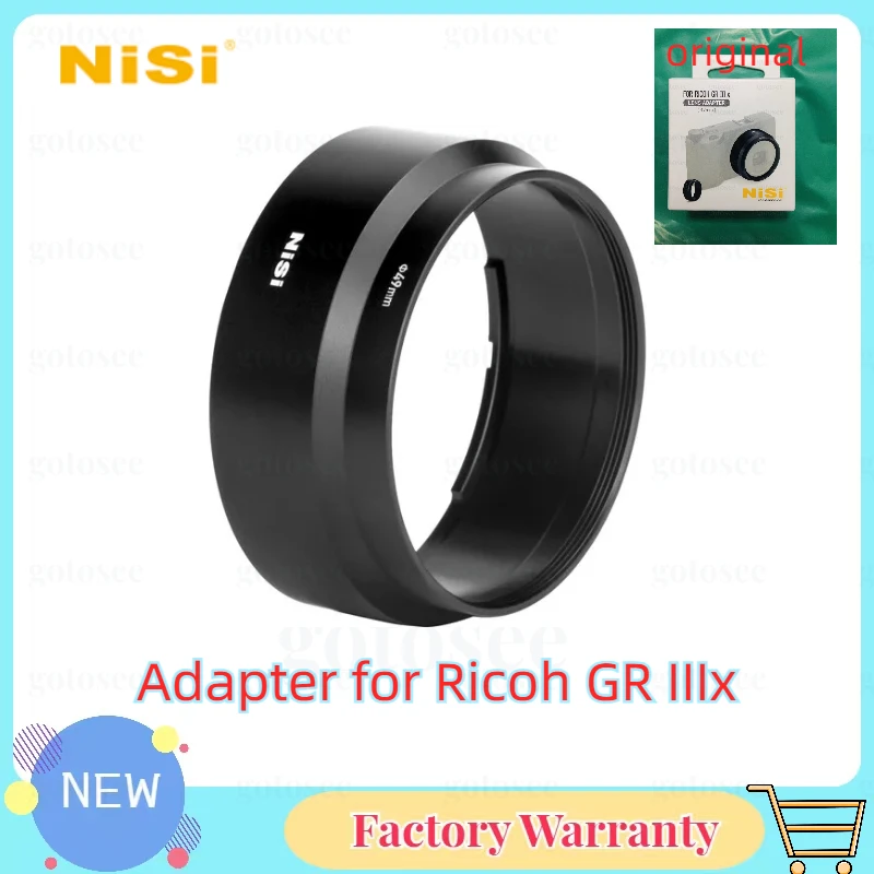 NiSi Filtro Adaptador Tubo, Lens Hood cartucho para Ricoh GR III Micro SLR Camera Acessórios, 49 milímetros