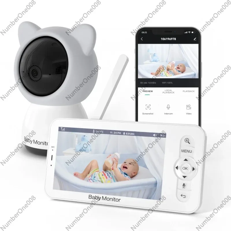 5 Inch Smart Baby Monitor with Night Vision