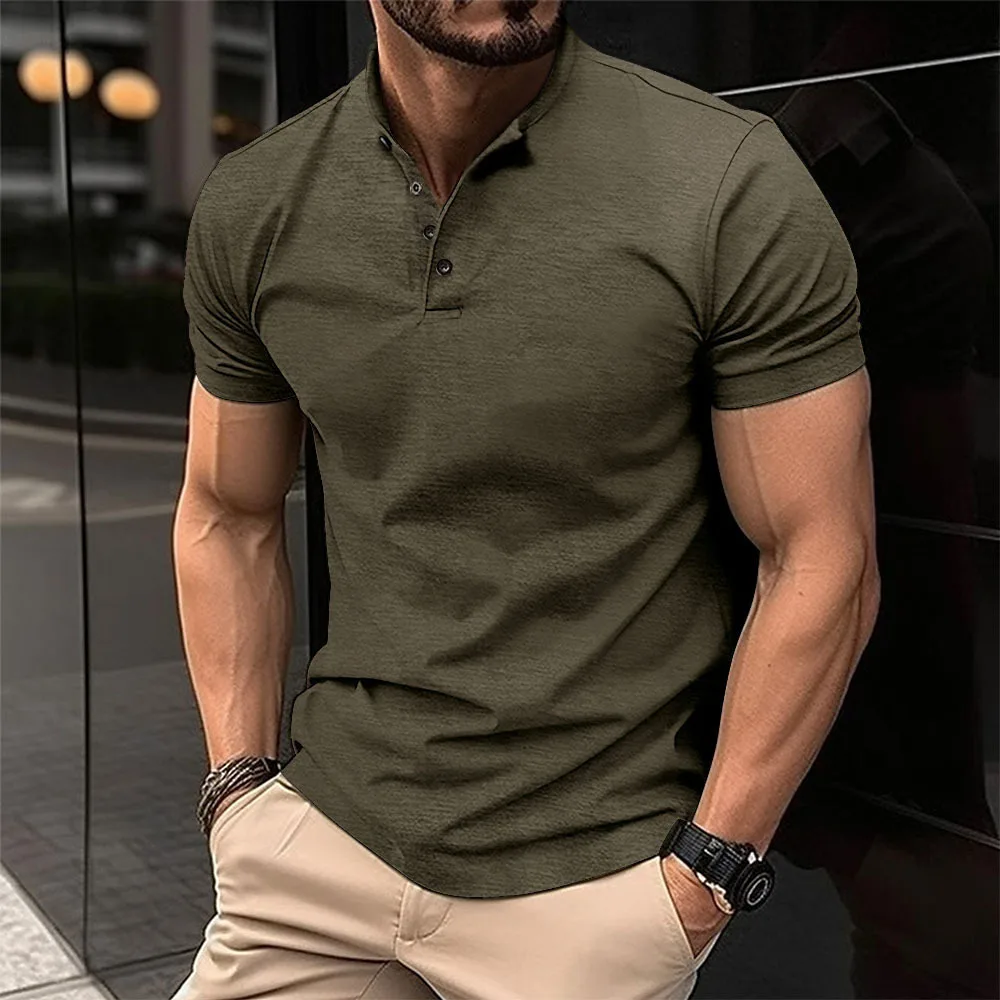 

Men T shirt Short Sleeve Casual Polo Shirt Short Sleeve Turn Down Mens Shirts Fashion Streetwear Slim Fit Golf Shirts for Men