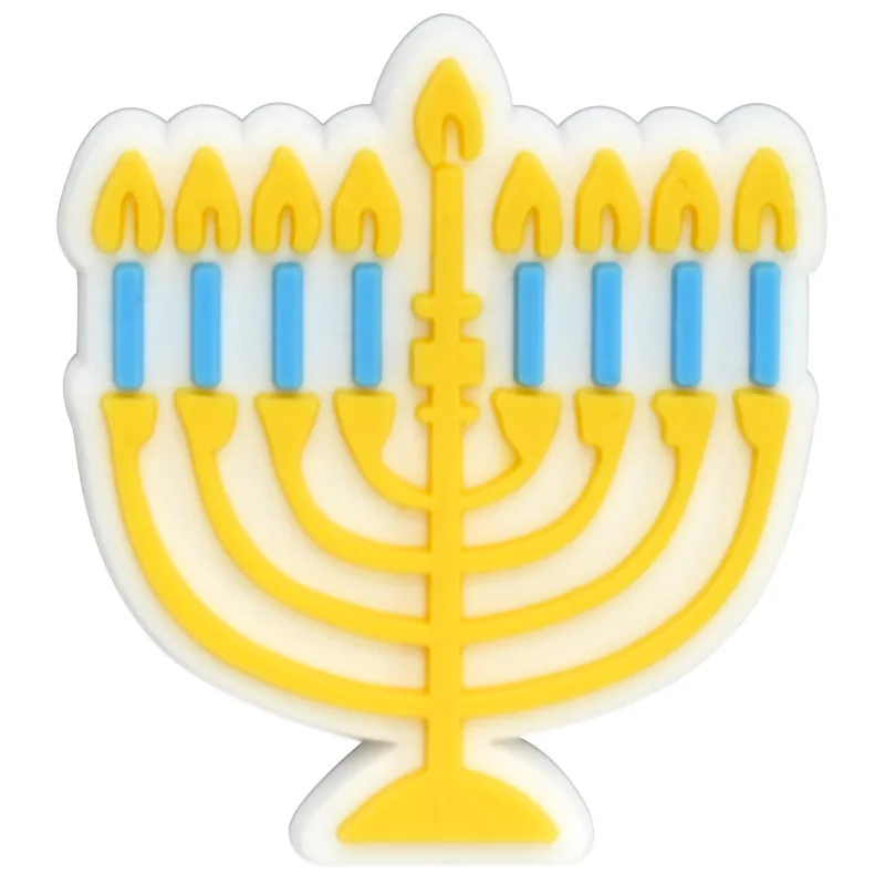 Pvc 2 pçs / lote hanukkah sapato fivela encantos acessórios decorações para sandálias tênis tamanco pulseiras pulseira para festa