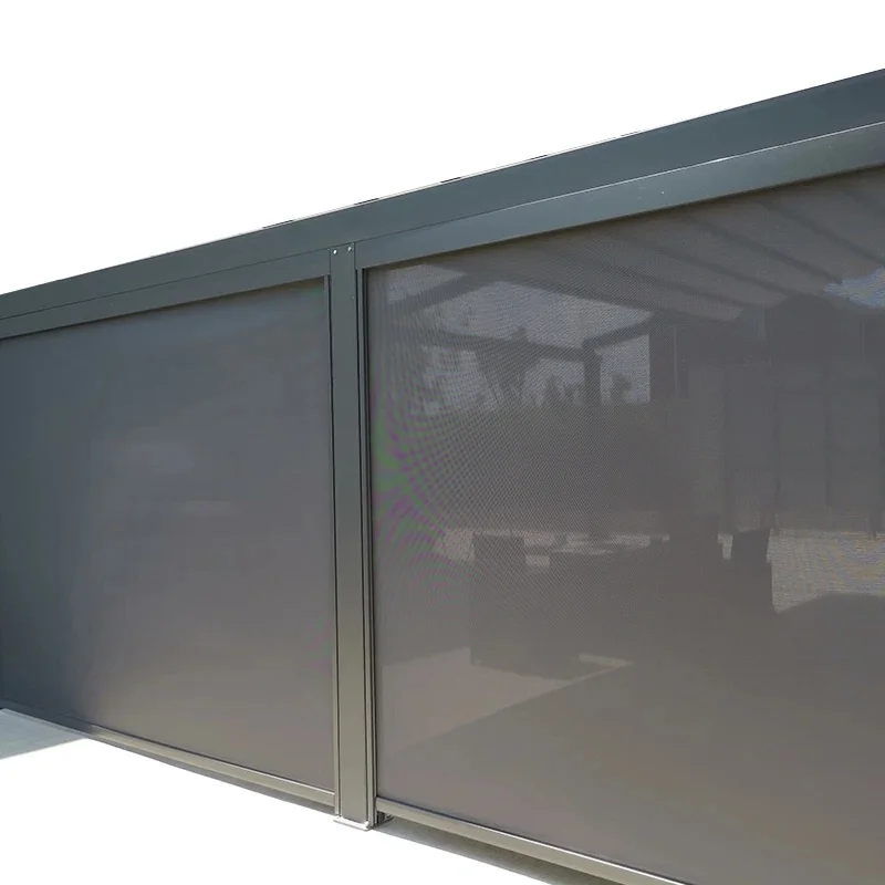 Factory Customized Aluminum Patio Roller Blinds Motorized Zip Screen Outdoor Blinds Window