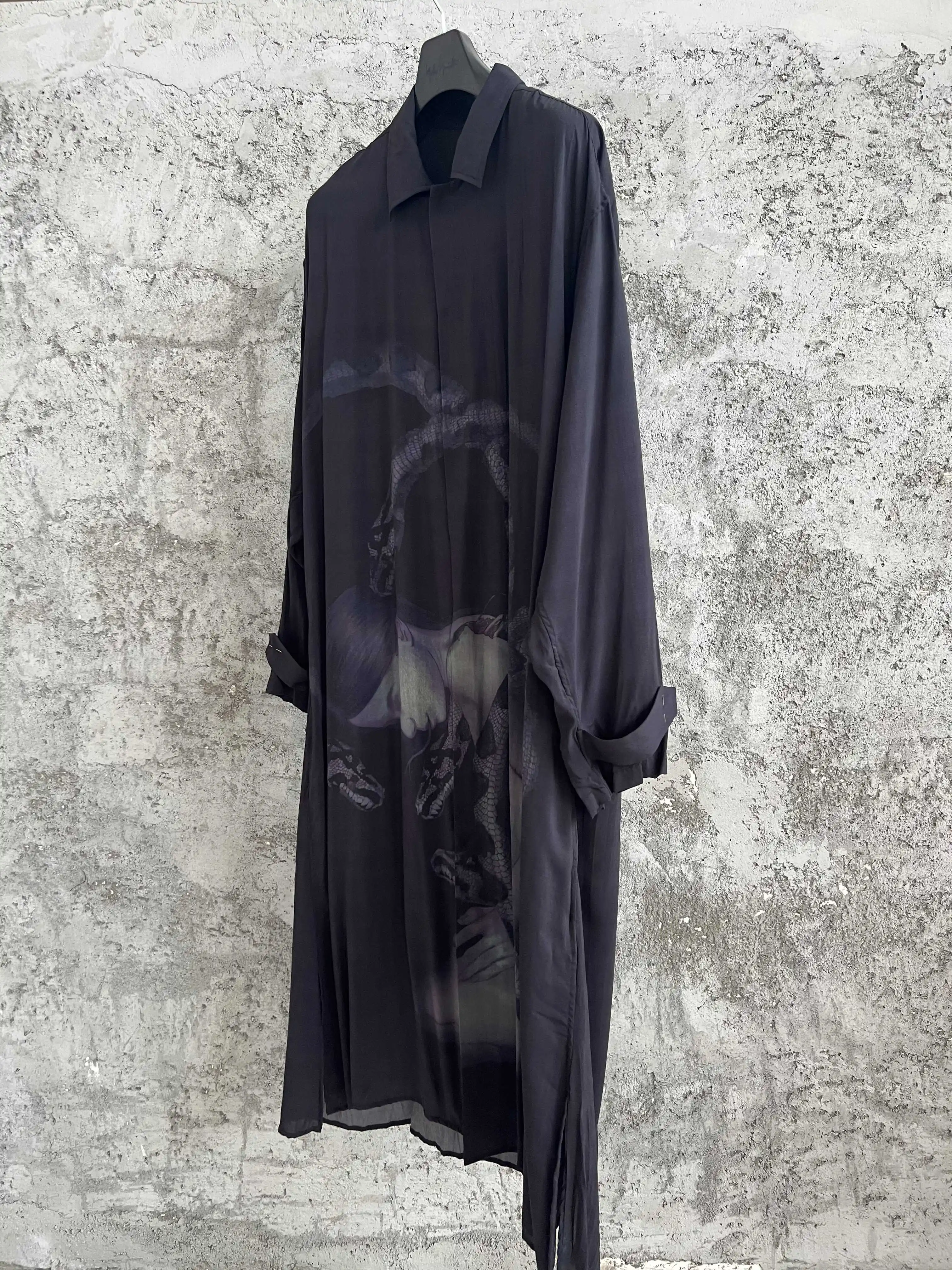 Uchida Kusatsu, a mid-length shirt and windbreaker by a niche Japanese designer