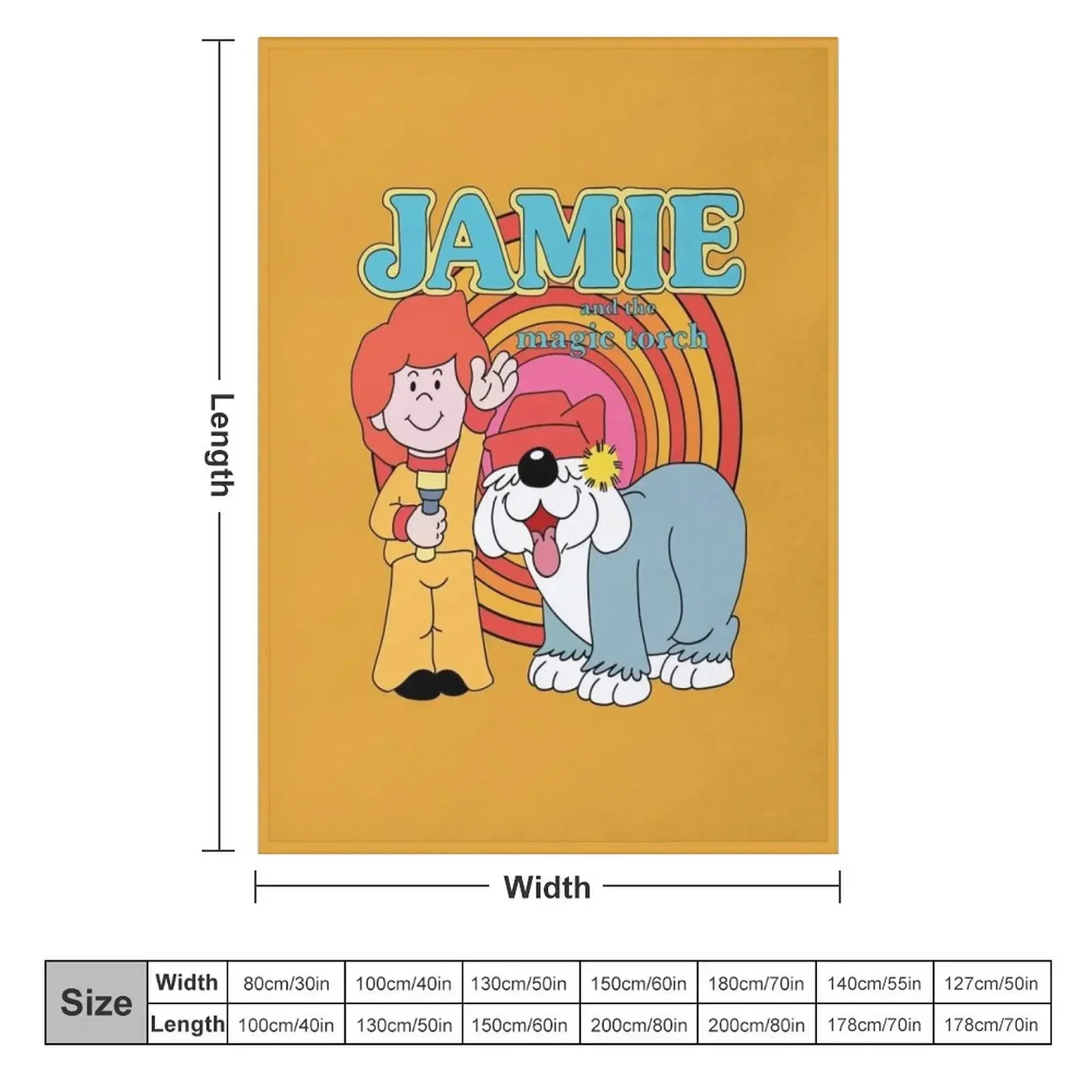 Jamie and the Magic Torch (and Wordsworth) Throw Blanket Retros Baby Cute Blankets