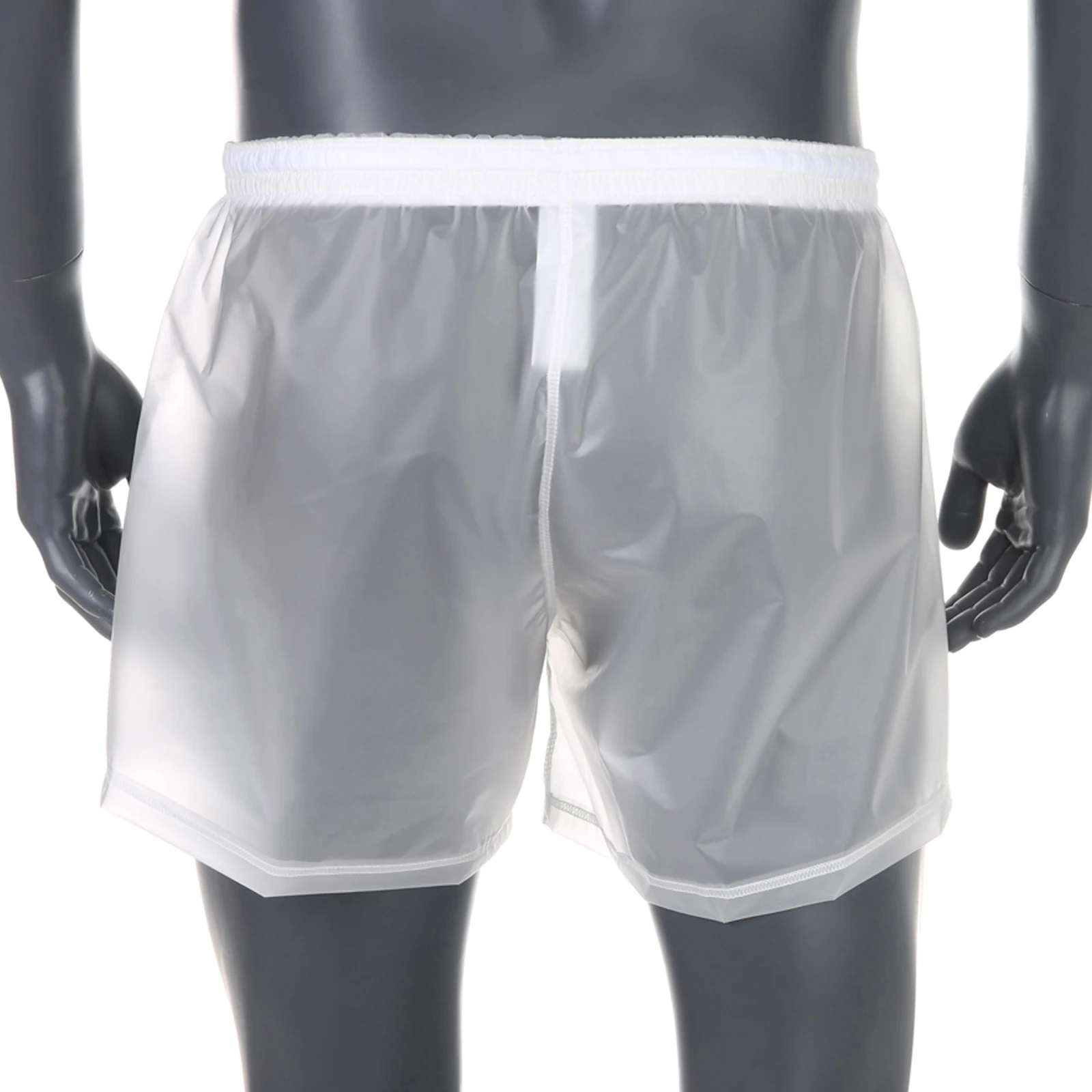 Fashion Men's Underwear Transparent See-Through Boxers PVC Waterproof Men Beach Shorts Surf Beach Pants Men's swimwear