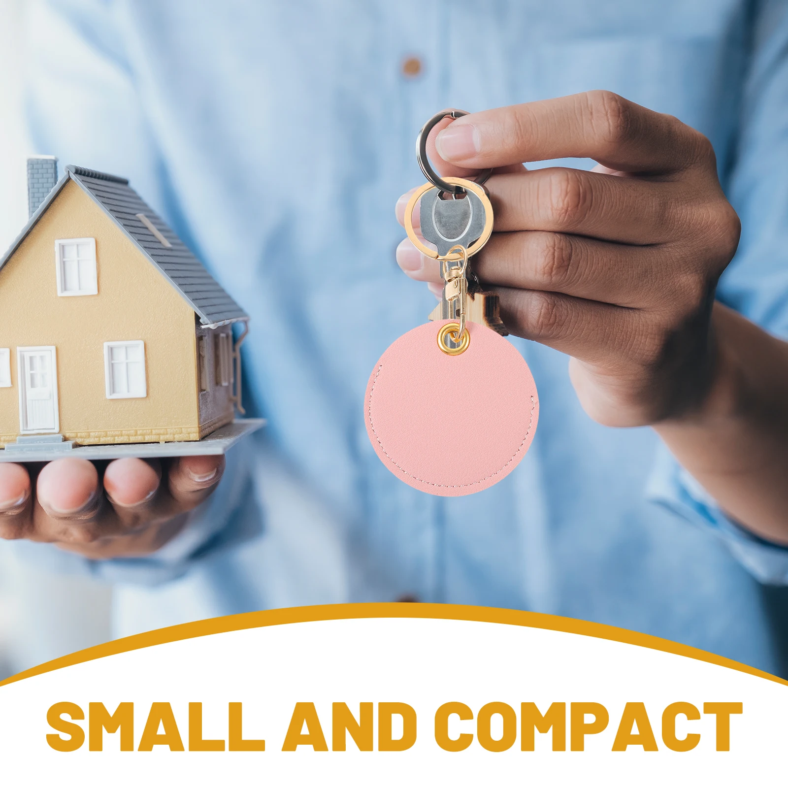 

2pcs Pu Tag Protective Cover Keychain Pendant Key Fob Holder Scratch Resistant Rfid Card Cover Key Tag Storage Holder