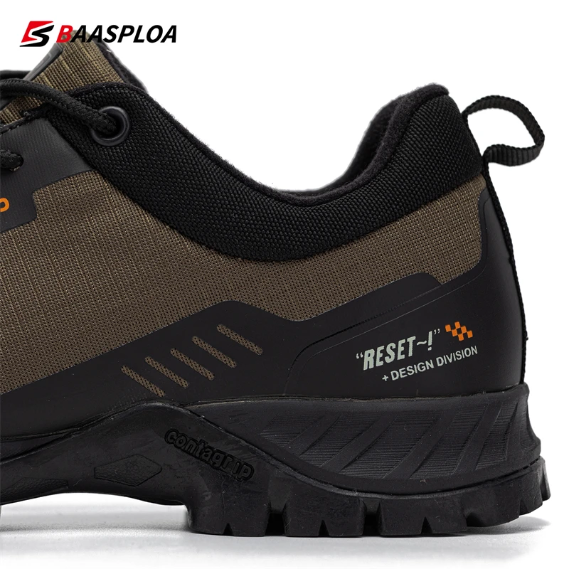 Baasploa Men Hiking Shoes 2024 Fashion Outdoor Climbing Waterproof Sneakers Male Casual Non-Slip Wear-resistant Walking Shoes ﻿