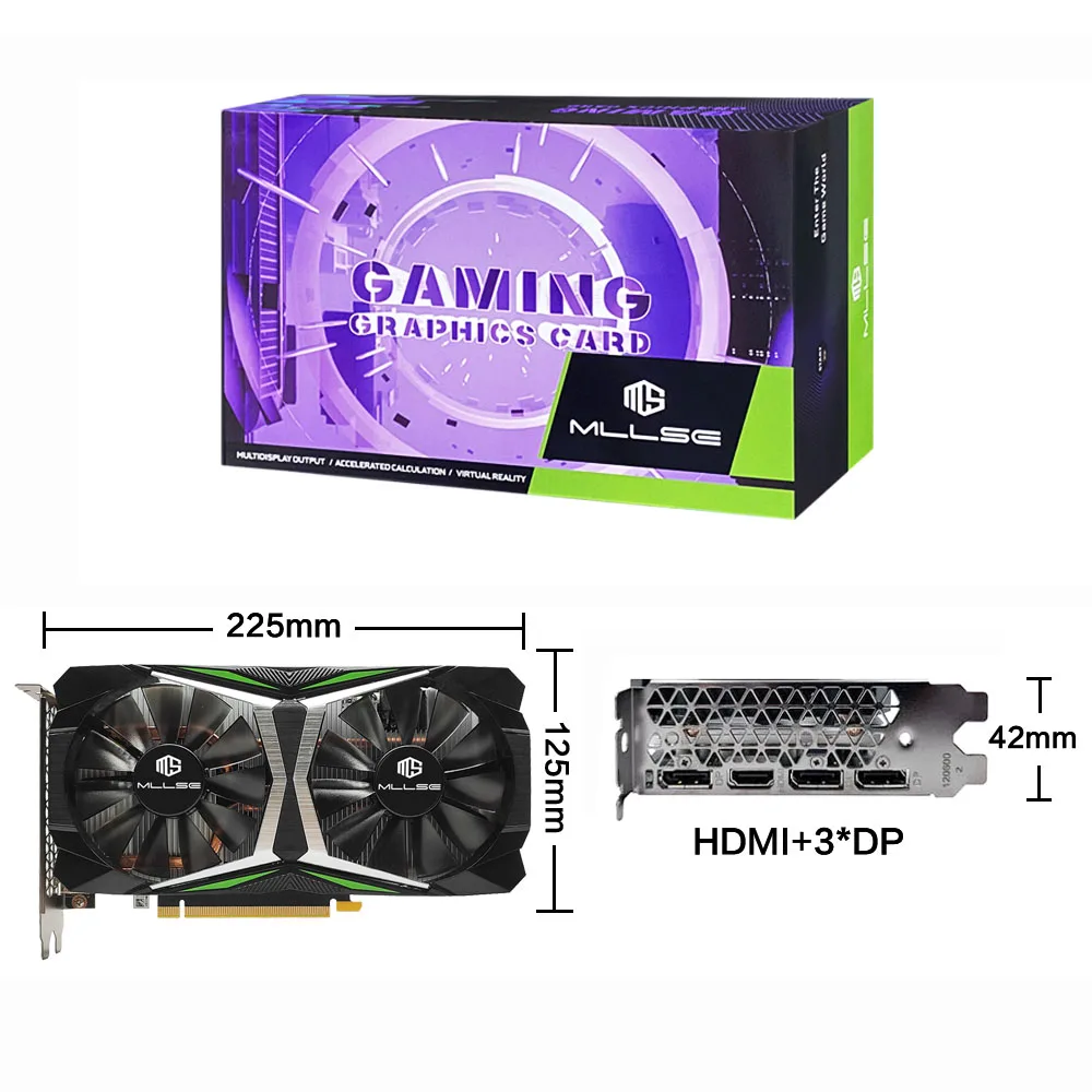 MLLSE RTX 2060 Super 8GB Graphics Card GDDR6 256 Bit PCI-E 3.0×16 8Pin NVIDIA GPU Rtx 2060super Gaming Video Card Placa De Vide
