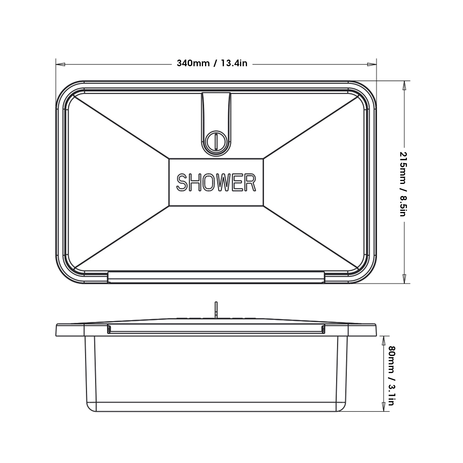 Caja de ducha exterior con cerradura, Kit de lavado Exterior de plástico montado en la pared para barco, autocaravana, accesorios de acampada, 1 ud.